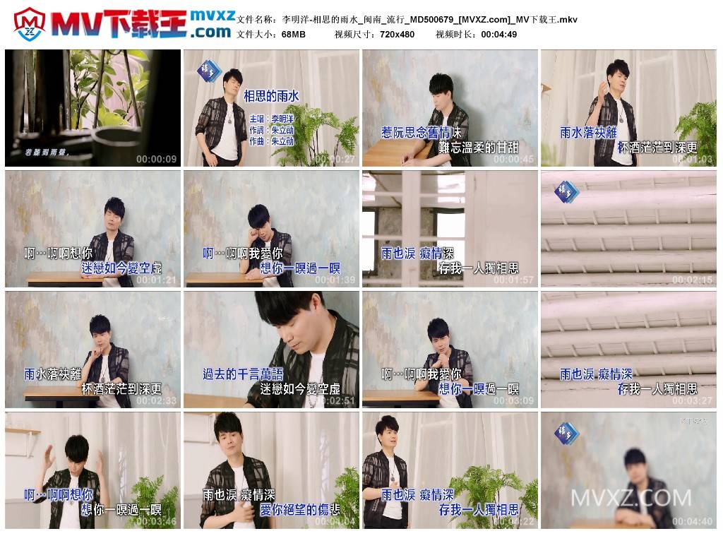 李明洋-相思的雨水_闽南_流行_MD500679